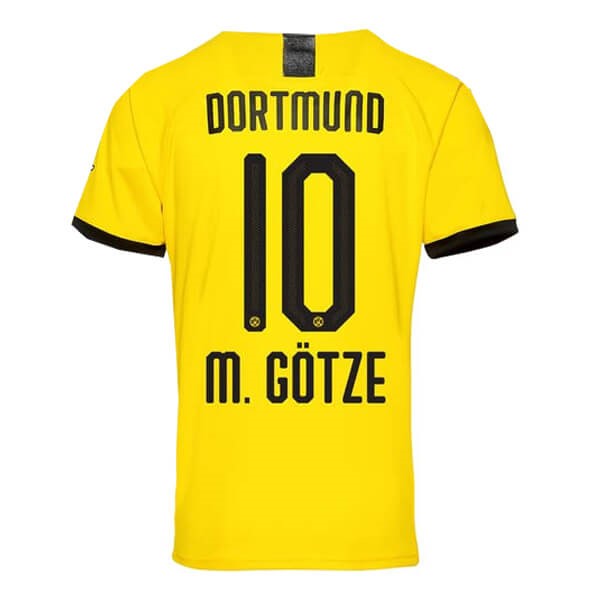 Tailandia Replicas Camiseta Borussia Dortmund NO.10 M.Gotze 1ª 2019/20 Amarillo